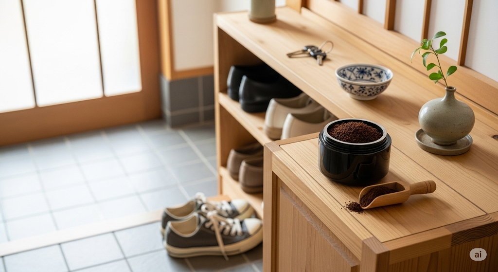 コーヒーかすを玄関に置く消臭・脱臭術